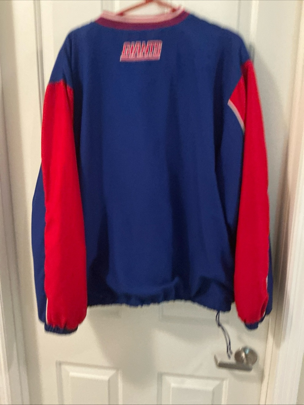 NFL NY Giants Polyester Pullover w/Cotton Lining Side Zipper Size XL EUC - Picture 3 of 4